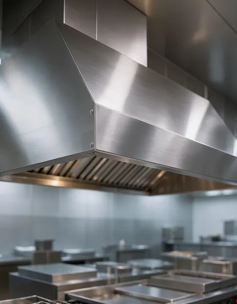 clean commercial kitchen hood
