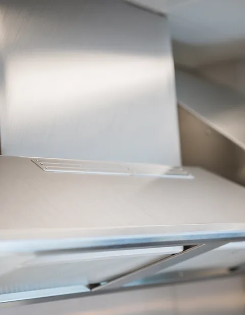 kitchen exhaust hood interior